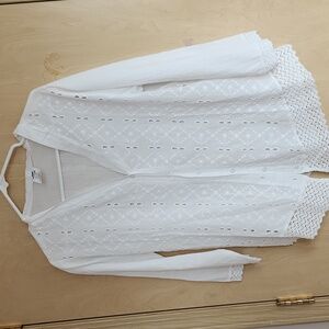 White Eyelet Women's Blouse